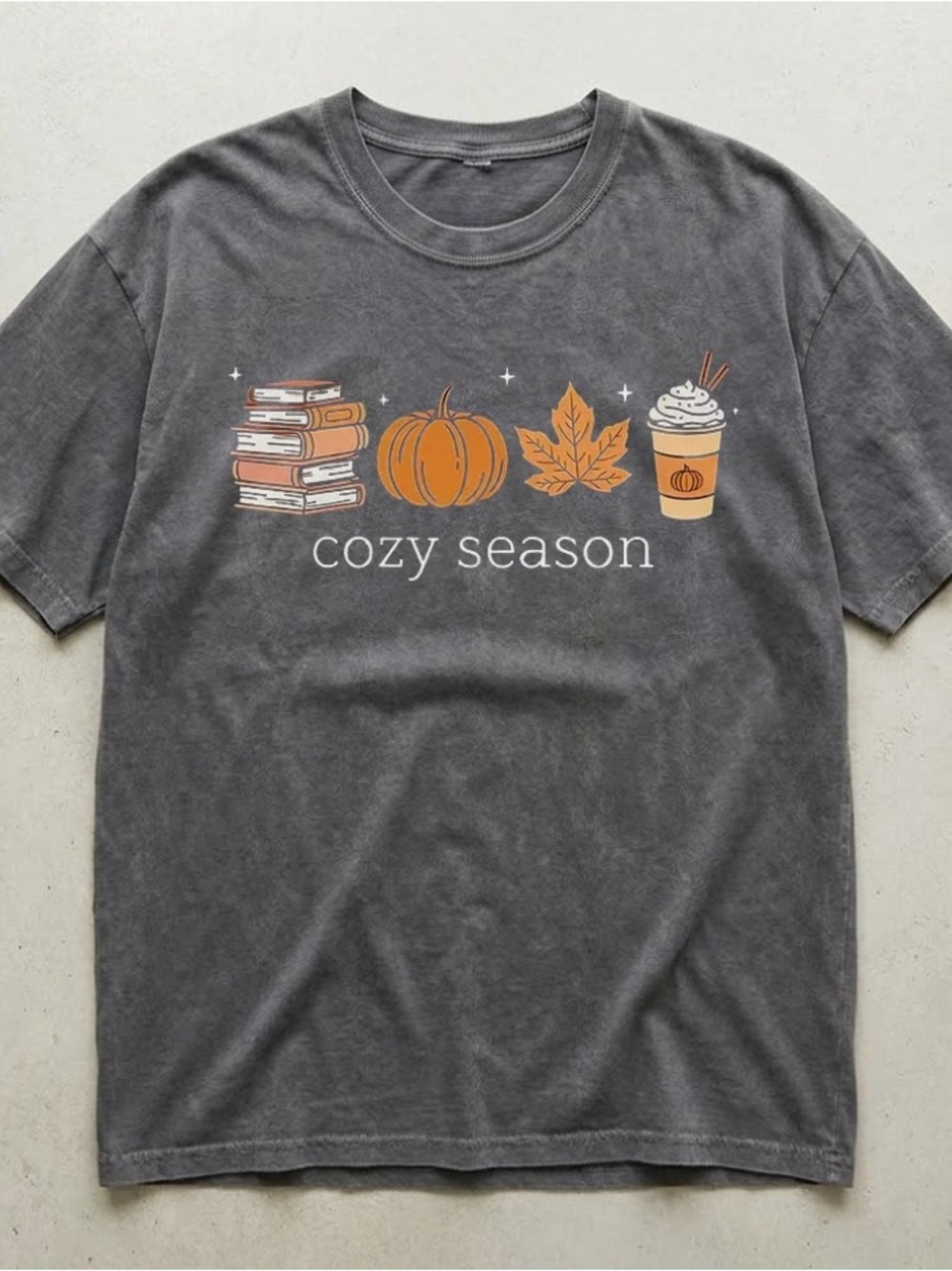 Comfort Colors Cozy Season Book Lover Fall Gift Pumpkin Halloween Tee - Picture 2 of 4